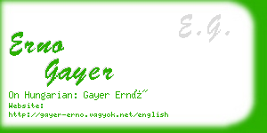 erno gayer business card